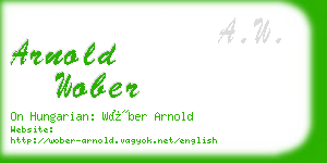 arnold wober business card